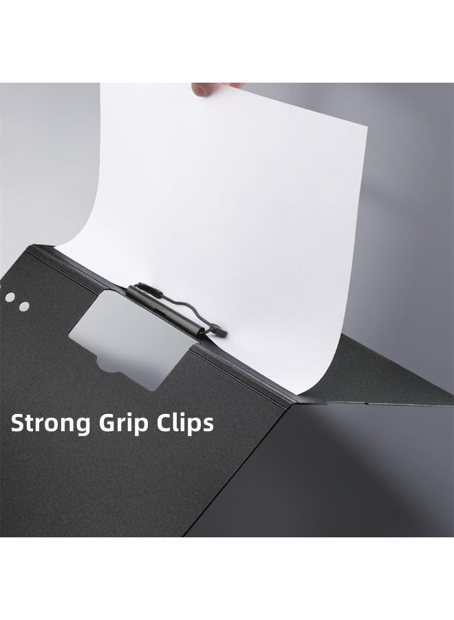 A4 Clipboard with Cover, 2 Pack Foldable Clipboards Folder Document Organiser for Business, Office, Nursing, Restaurant - Blue - Image 4