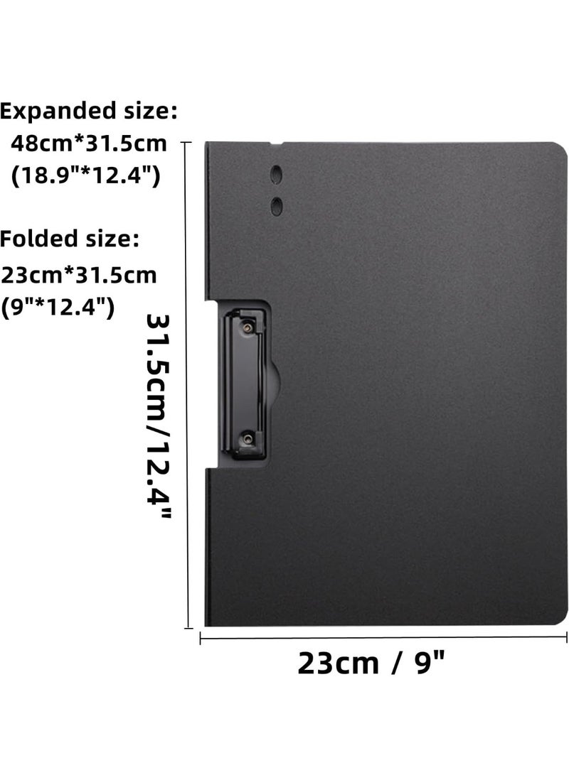 A4 Clipboard with Cover, 2 Pack Foldable Clipboards Folder Document Organiser for Business, Office, Nursing, Restaurant - Blue - Image 5