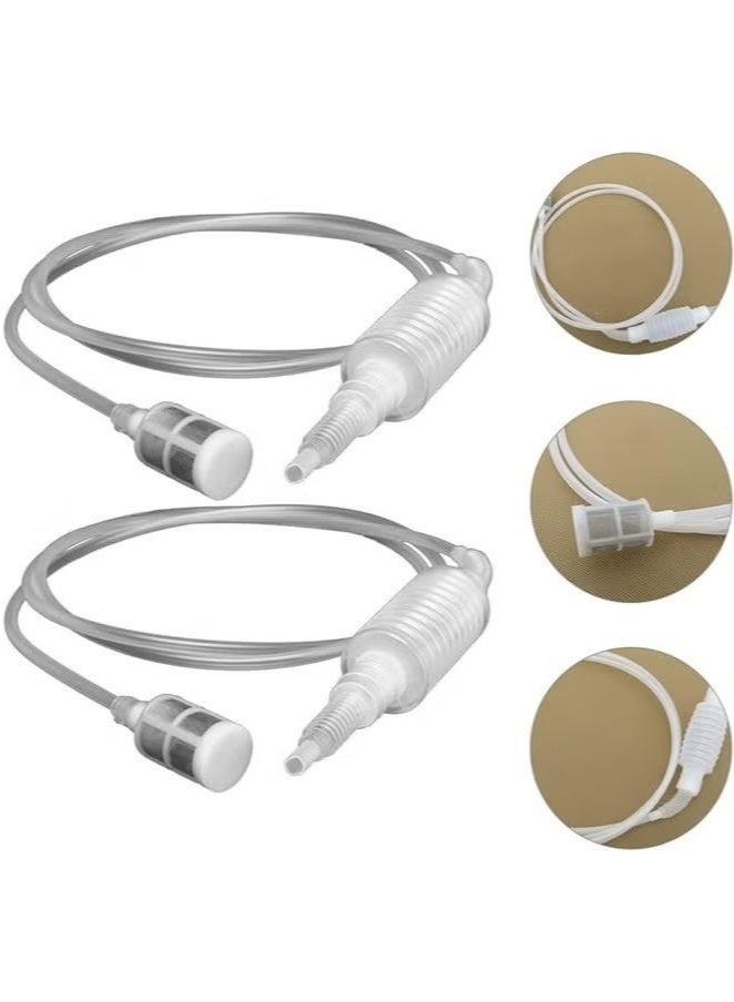 2pcs Liquid Transfer Pump Water Fuel Suction Tube Squeezing Gas Siphon Manual Pumping Petrol Syphon for Light Oils Gas Diesel Petrol Fish Tank - Image 3