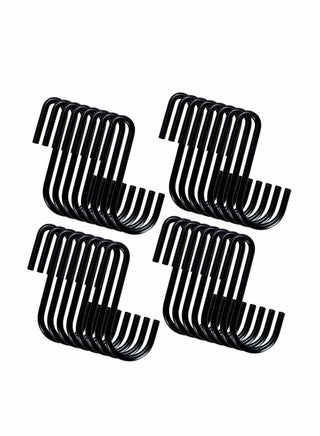 28 Pack Black S Hooks, Steel Heavy Duty S Hanger Hook, Metal Chef Kitchen Tools, Bathroom Utensils, Gardening, Closet Hooks Plants Hooks, Kitchen Pot Rack Hooks, Multiple Uses Tools (Medium) - pzsku/ZCF0C07AABD2E0C969BCFZ/45/_/1658222909/56711adc-fd5a-409f-8edf-d0c83e3eed95