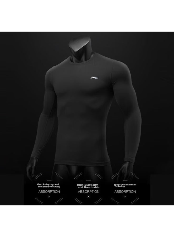 Li-Ning Li-ning Men's Long-sleeve Compression Shirt, Fitness Wear, Warm Basketball Training Undershirt, Running Quick-dry High-elastic Compression Top - Image 3