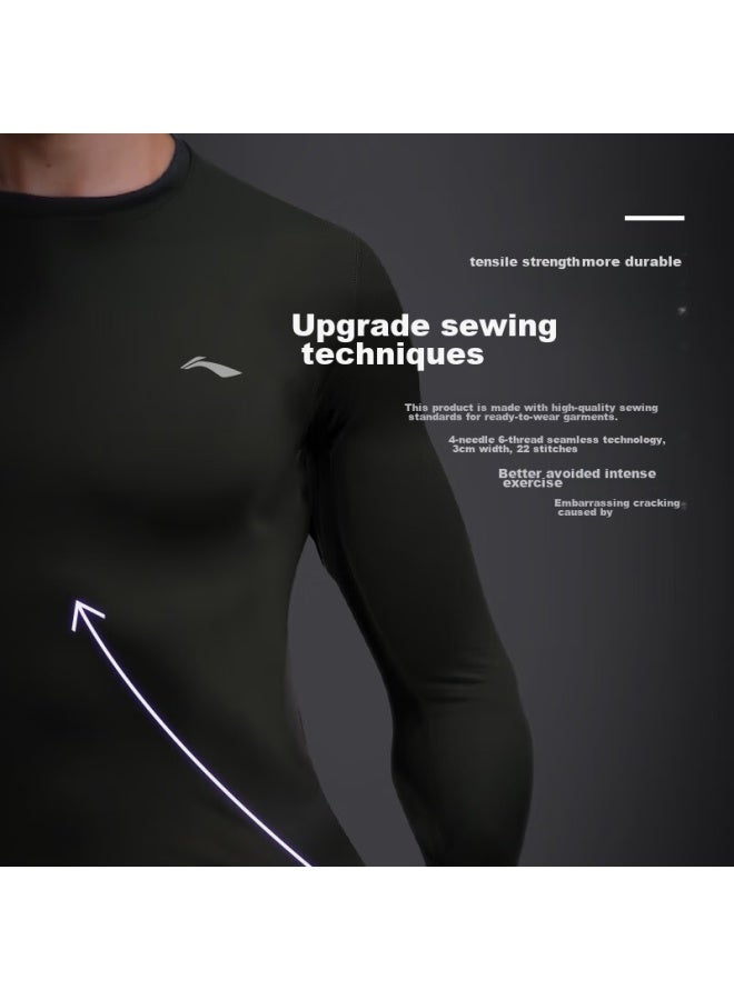 Li-Ning Li-ning Men's Long-sleeve Compression Shirt, Fitness Wear, Warm Basketball Training Undershirt, Running Quick-dry High-elastic Compression Top - Image 5