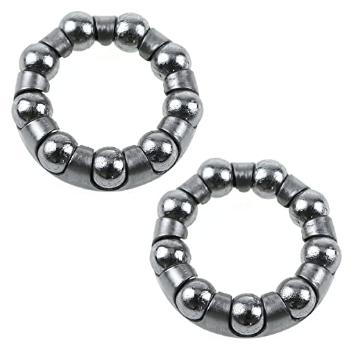 LUORNG Bike Ball Crank Bearing 2PCS 1/4 inch x 9 Balls Stainless Steel Bike Axle Wheel Ball Frame Bearing, Bicycle Ball Bearings Retainer - Image 1