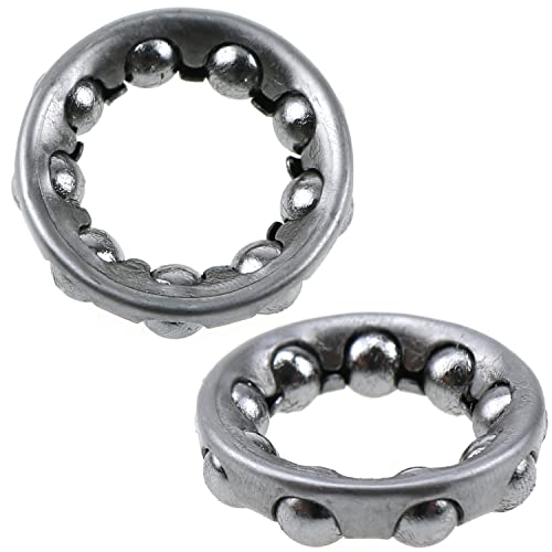 LUORNG Bike Ball Crank Bearing 2PCS 1/4 inch x 9 Balls Stainless Steel Bike Axle Wheel Ball Frame Bearing, Bicycle Ball Bearings Retainer - Image 4