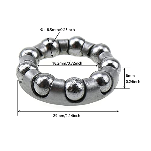 LUORNG Bike Ball Crank Bearing 2PCS 1/4 inch x 9 Balls Stainless Steel Bike Axle Wheel Ball Frame Bearing, Bicycle Ball Bearings Retainer - Image 2