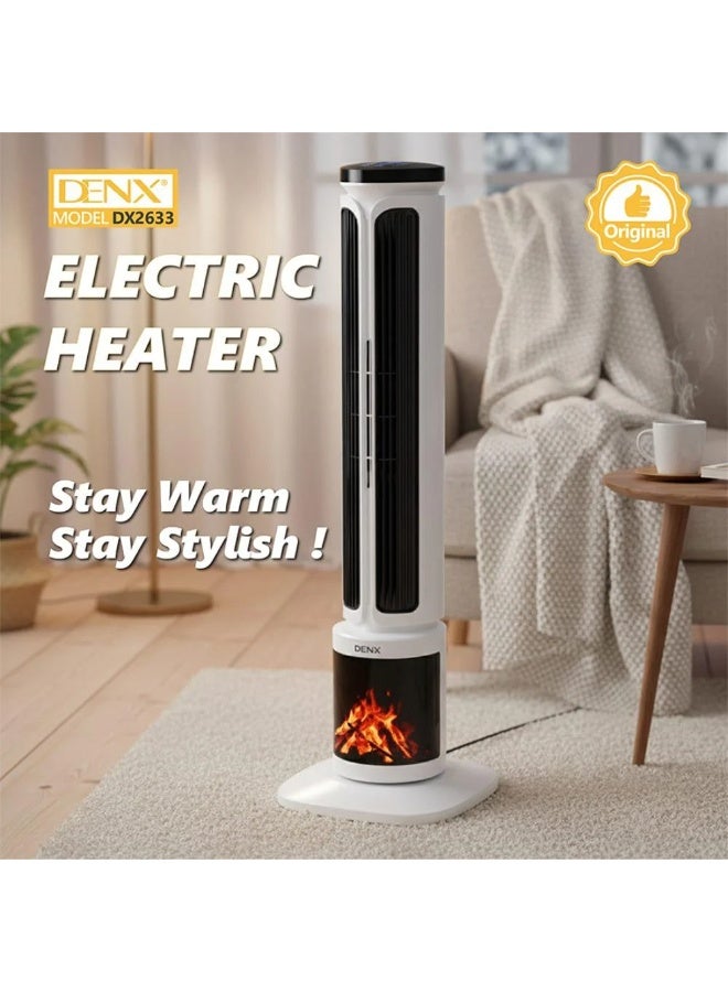 دينكس دفاية عمودية DENX DX2633 بقدرة 2000 واط مع لهب 3D ودوران 60° و3 سرعات - Image 1