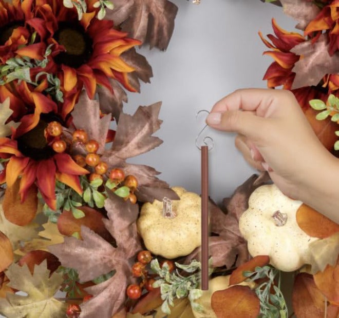 Scentsicles Autumn n Apples Scented Hanging Ornaments - 6 Brown Paper Sticks with Hooks for Fall & Christmas - Image 1
