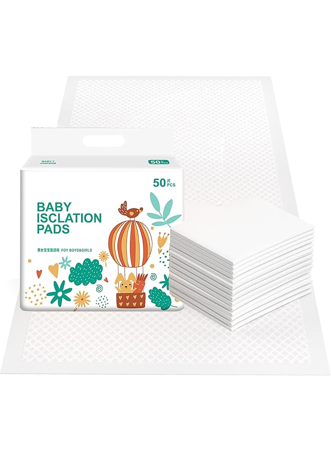 erorex Disposable Changing Pads For Baby 50 Pack Disposable Changing Pad Liners Waterproof Underpad Liners - Image 1