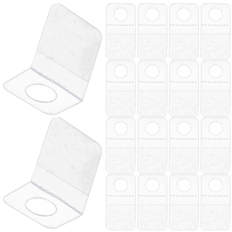 200 pcs Portable Retail Display Hooks Clear Sticky Tabs Self Adhesive Hanging Tabs - Image 5