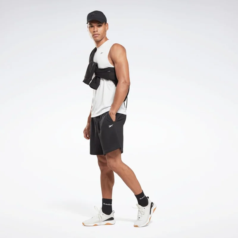 Reebok Black Reebok Training French Terry Shorts - Black for Men | Best Price UAE