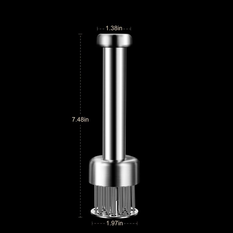 Kloahmo Stainless Steel Meat Tenderizer Tool, 21 Sharp Needles, Meat Piercing, Tenderizing Steak, Beef, Chicken, Pork, Barbecue, Marinating, Small Meat Grinder - Image 3