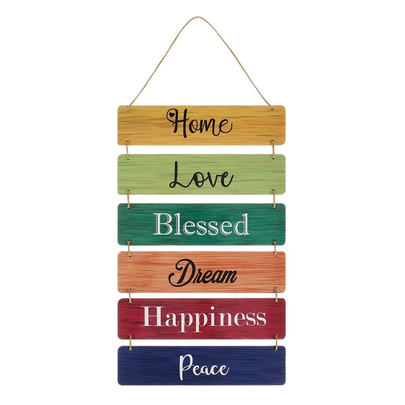 Brand - Solimo Solimo Vintage Designer Wooden Wall Hangings Home Decor Items Large Multicolor 78 Cm  - Image 1