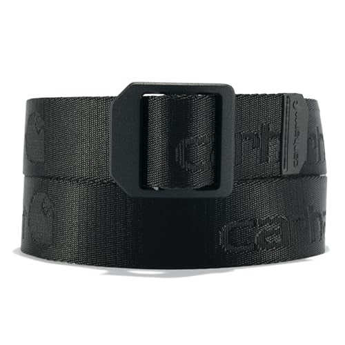 Carhartt Mens Nylon Webbing Ladder Lock Belt Black Large - Image 1