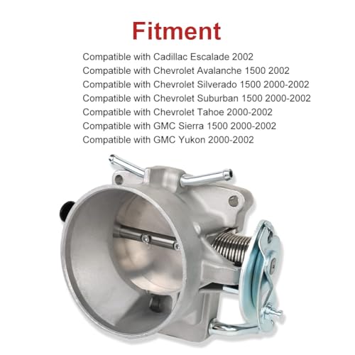zayody Electronic Throttle Body Compatible with Cadillac Escalade Chevrolet Avalanche Silverado Suburban Tahoe GMC Sierra 1500 Yukon 20002002 Throttle Body Assembly Replacement for 88984260 17113665 - Image 3