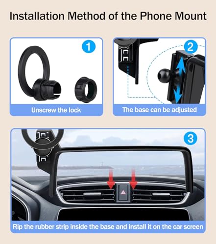 Hesanzol Car Phone Mount for Honda CR-V 2017-2022, Fits 5/7-Inch Touchscreen Only, for MagSafe Magnetic Car Phone Holder Screen Fixed Clip, Honda CR-V Accessories - Image 5