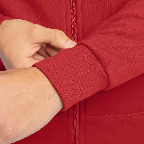 Fruit of the Loom Eversoft Fleece Hoodies, Pullover, Moisture Wicking & Breathable, Sizes S-4x, Red Full Zip, Medium - Image 4