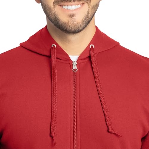 Fruit of the Loom Eversoft Fleece Hoodies, Pullover, Moisture Wicking & Breathable, Sizes S-4x, Red Full Zip, Medium - Image 2