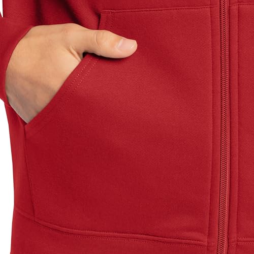 Fruit of the Loom Eversoft Fleece Hoodies, Pullover, Moisture Wicking & Breathable, Sizes S-4x, Red Full Zip, Medium - Image 3