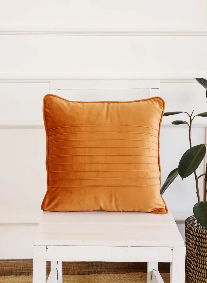 سانسكريتي هومز sanskrutihomes Striped Velvet Cushion Cover - 45x45cm