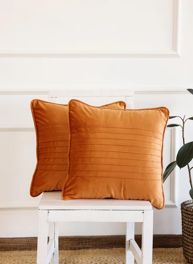 sanskrutihomes sanskrutihomes Striped Velvet Cushion Cover - 45x45cm