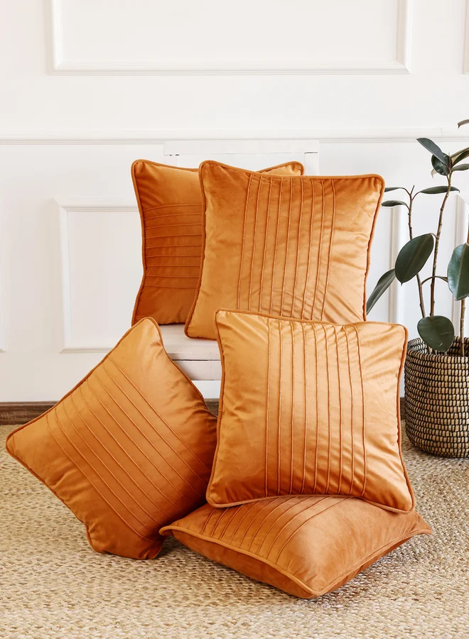 سانسكريتي هومز sanskrutihomes Striped Velvet Cushion Cover - 45x45cm