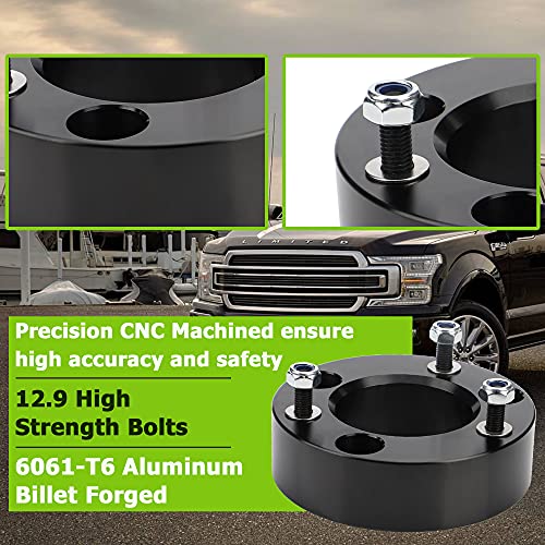 PROEZE 2.5" Front Leveling Lift Kits for 2004-2025 F150, 2.5 inch Forged Front Strut Spacers Leveling Kits Compatible with 2004-2025 F150 2WD 4WD - Image 5