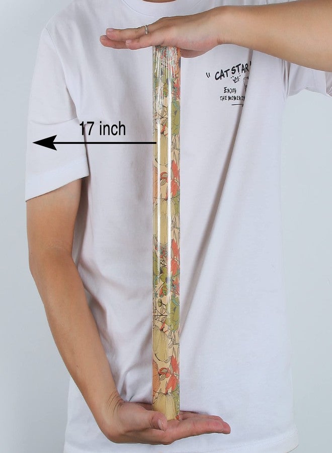 Aimyoo Floral Kraft Wrapping Paper Roll, 17 inch x 10 ft, All Occasion Vintage Flower Gift Wrap for Wedding Birthday Bridal Shower - Image 3
