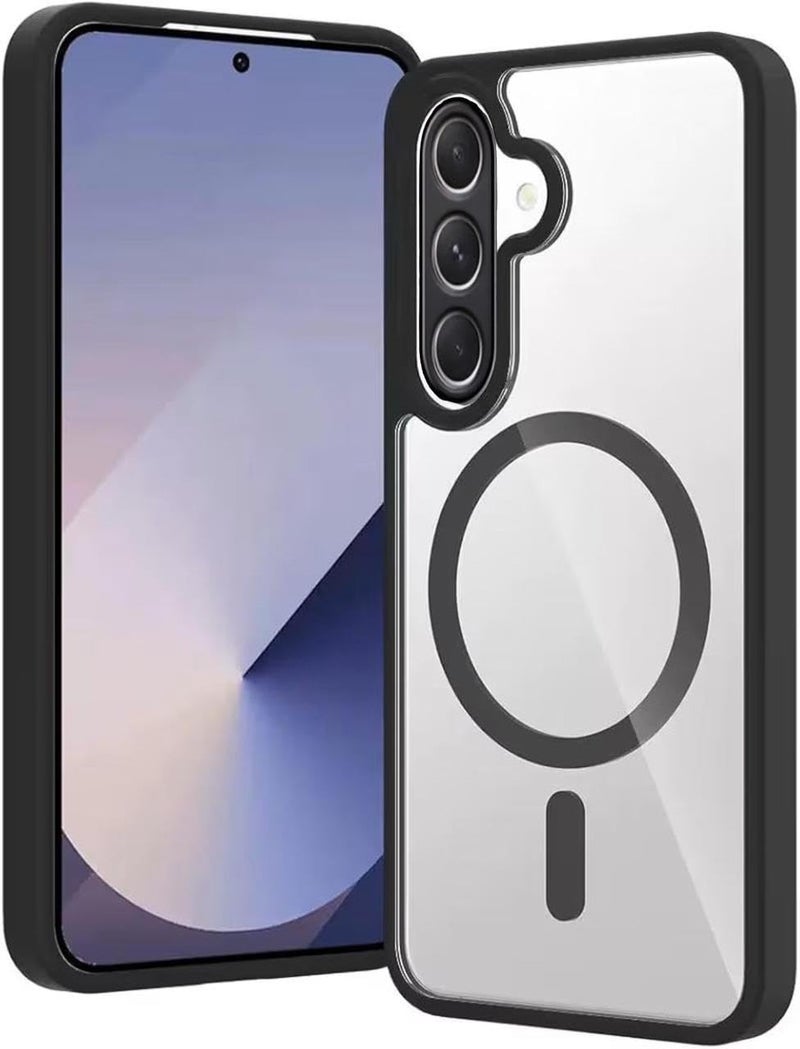 Grabist Phone Case For Samsung Galaxy A16 4G /A16 5G, Crystal Clear Case Not Yellowing, Compatible with MagSafe, Shockproof Transparent Back Cover with Colored Frame (Gray) - Image 3