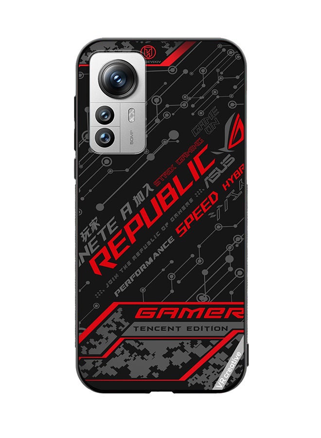 VR CREATIVE غطاء حماية لهاتف Xiaomi 12 Pro إصدار لاعب Tencent بتصميم متعدد الألوان - Image 1