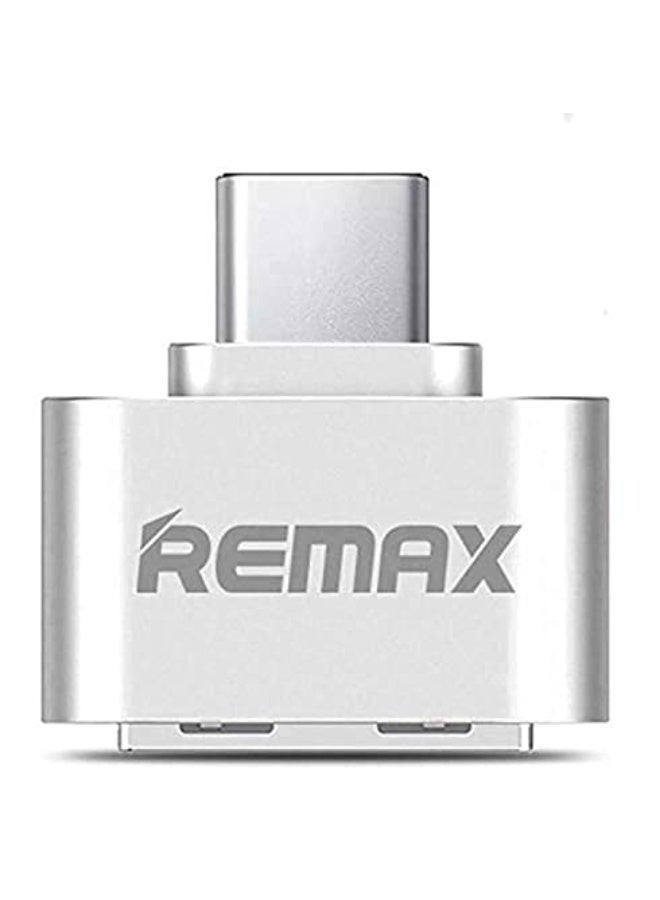 ريماكس كابل USB نوع سي او تو جي من ريماكس - فضي - Image 1