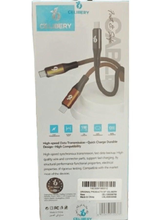 CELIBERY Super Fast USB To Type-C Data Charging Cable Black - Image 2