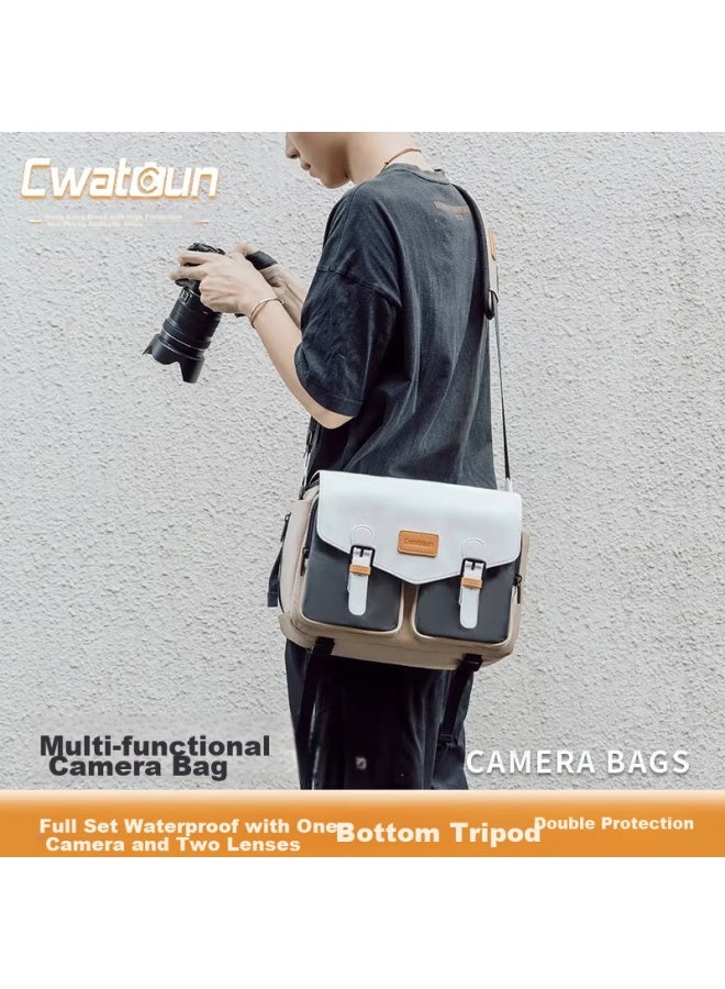 Cwatcun Shoulder Camera Bag Style Portable Casual Mirrorless Dslr Camera Bag, Professional Crossbody Bag Suitable For Fuji, Canon, Sony, Nikon Camera Bags - Image 4