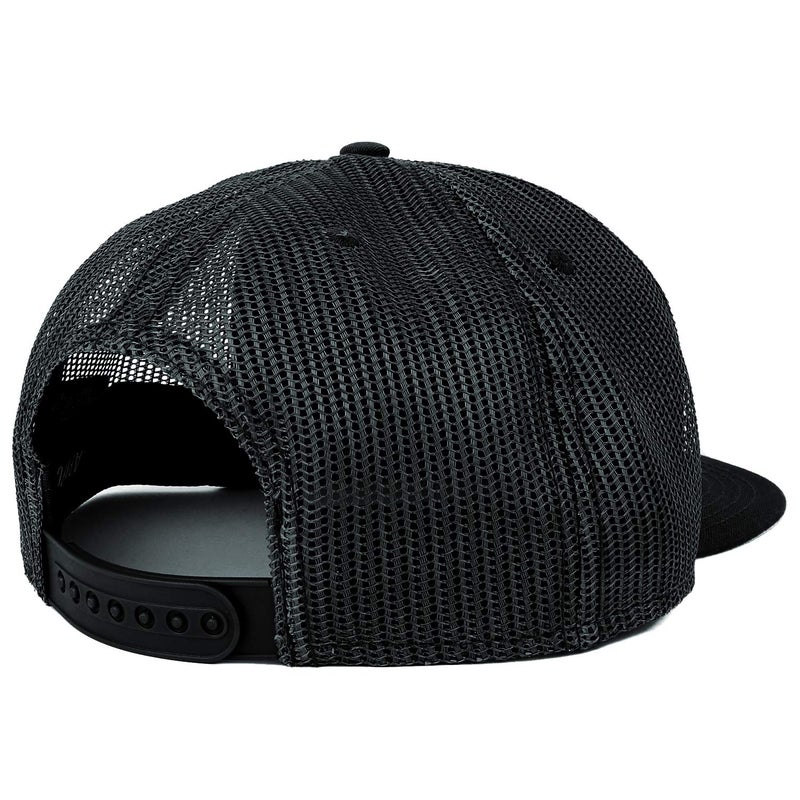 Armycrew Oversize XXL Blank Flatbill Mesh Snapback Cap - Black - 2XL - Image 4