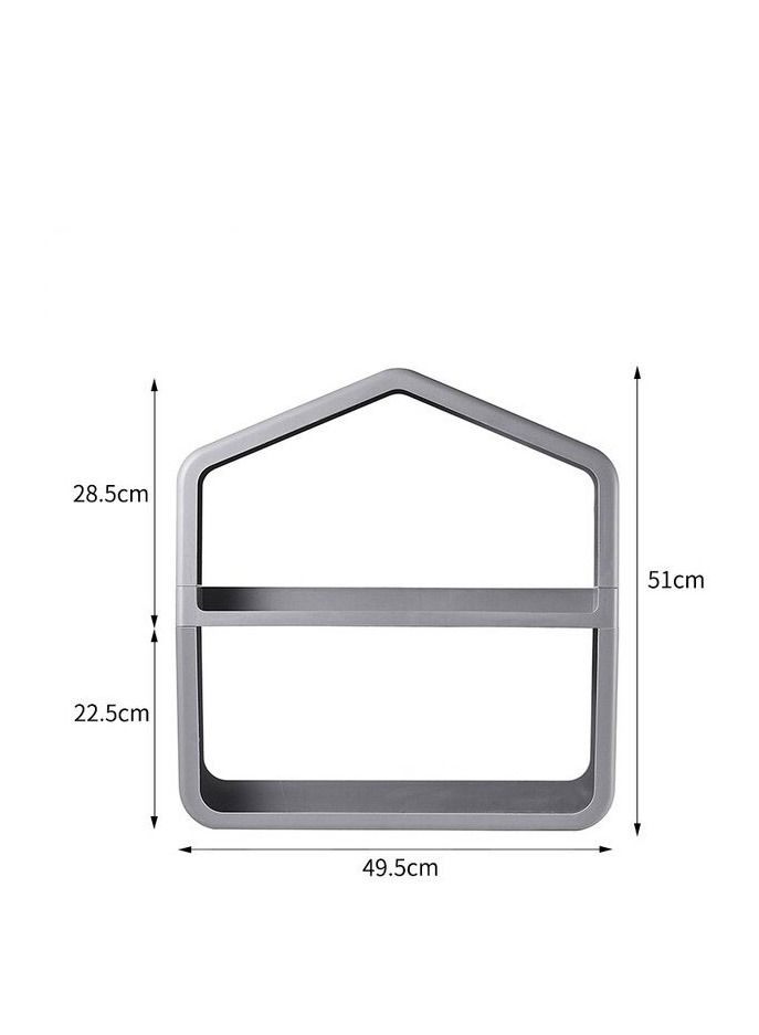 Bathroom Shelf, Self Adhesive No Drilling Wall Mounted Shower Caddy Rack, Removable Plastic Organizer For Kitchen And Toilet - Image 2