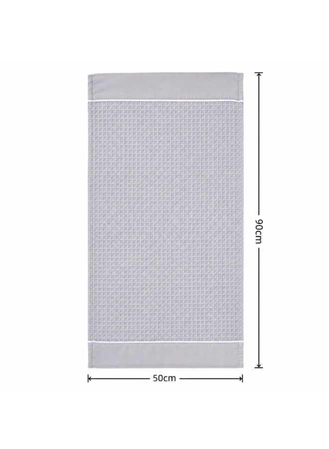 دوناتيلا مناشف يد (عبوة من 4 قطع، 50 × 90 سم) – مايكروفايبر 310 GSM بنسيج وافل – فائقة النعومة وعالية الامتصاص وسريعة الجفاف، خفيفة الوزن بلون سادة للحمام، الجيم، السبا والسفر. - Image 2