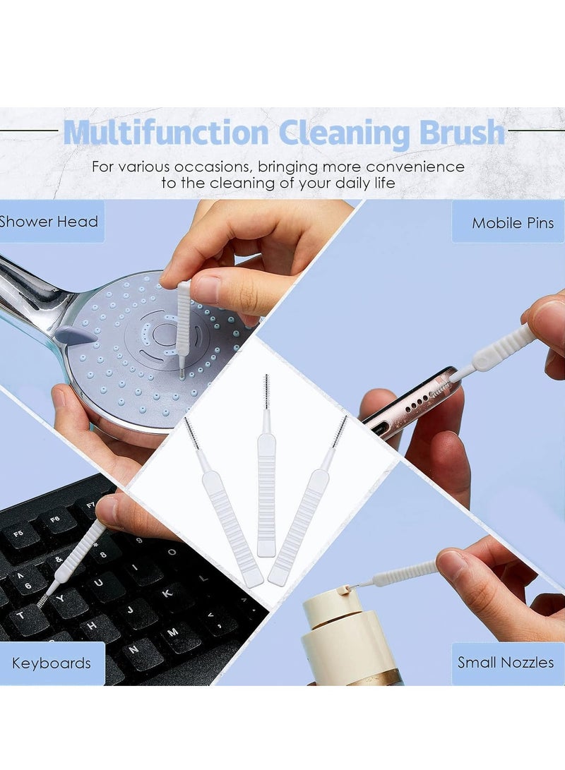 Shower head cleaning brush, 10 pieces shower head clogging small brush, multifunctional shower nozzles nylon anti-clogging cleaning brush for cleaning small shower hole nozzle opening - Image 4
