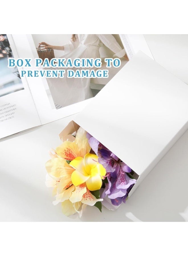 3 Pieces Hair Clip, Hawaiian Flower Hair Pins, Artificial Tropical Flower Hair Accessories, for Women in White, Yellow, Purple, for Women Girls - Image 2