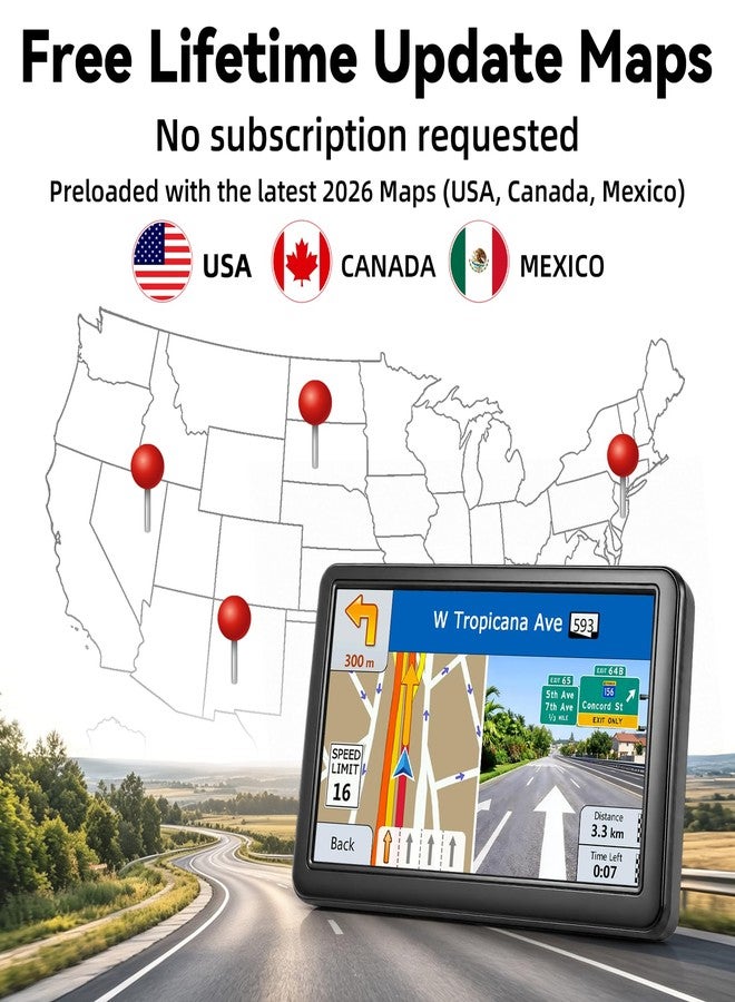 OHREX N700 GPS Navigator for Car 7 inch,Truck GPS Commercial Drivers 2025,Trucker GPS for semi Truck,Custom Routing with Free Lifetime Maps Updates and Driver Alerts - Image 2