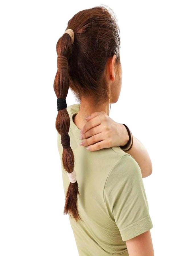 Cart Log CartLog Hair Ties for Women | Cotton Rubber Bands for Hair | Stylish Multicolour Hair Bands for Girls | Strong Elastic Ponytail Holders Combo - Pack of 20 (Multicolour 1) - Image 4