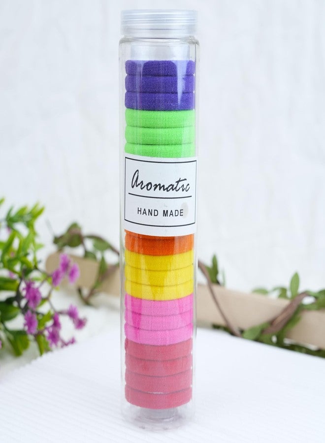 Cart Log CartLog Hair Ties for Women | Cotton Rubber Bands for Hair | Stylish Multicolour Hair Bands for Girls | Strong Elastic Ponytail Holders Combo - Pack of 20 (Multicolour 1) - Image 3