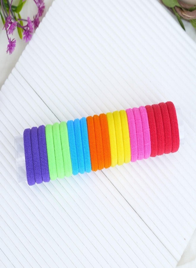Cart Log CartLog Hair Ties for Women | Cotton Rubber Bands for Hair | Stylish Multicolour Hair Bands for Girls | Strong Elastic Ponytail Holders Combo - Pack of 20 (Multicolour 1) - Image 1