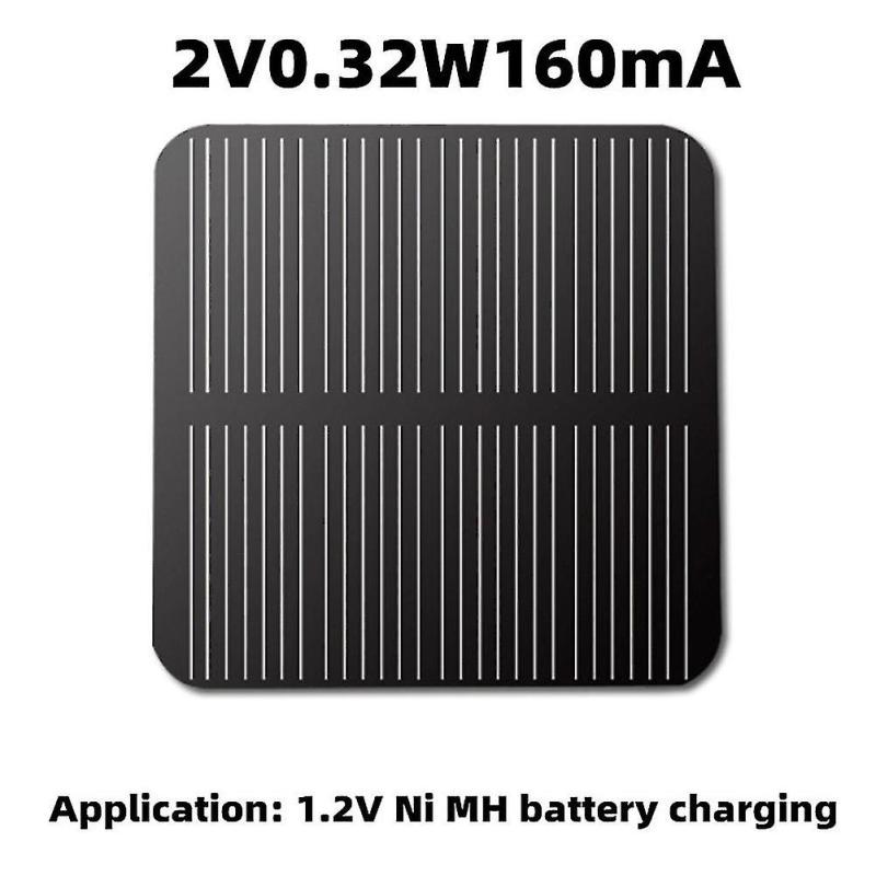 Solar Panel: 50x50mm Compact Size - 17% High Efficiency Conversion Rate Photovoltaic Cell for Solar Lawn Lamps & 1.2V NiMH Battery Use - Image 2