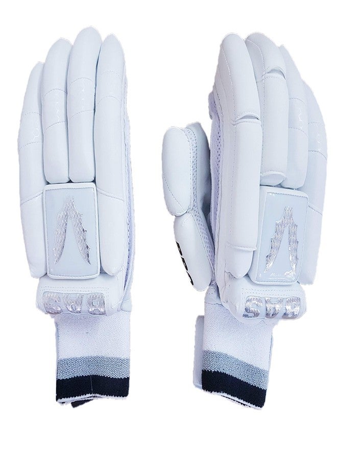 BAS Vampire Pro Limited Edition Cricket Batting Gloves Men , Material: Leather (White) - Image 1