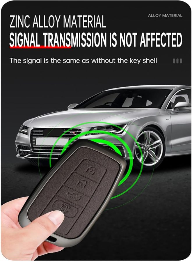 Ysbxitu - Funda para llave inteligente de 4 botones para Toyota Camry RAV4 Highlander Avalon C-HR Prius Corolla GT86 4Runner Prado - Image 4