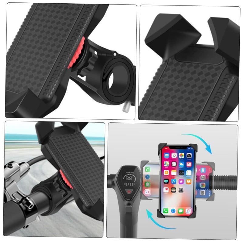 Universal Motorcycle Phone Mount Rotatable Handlebar Holder Easy Install Anti Slip - Image 4