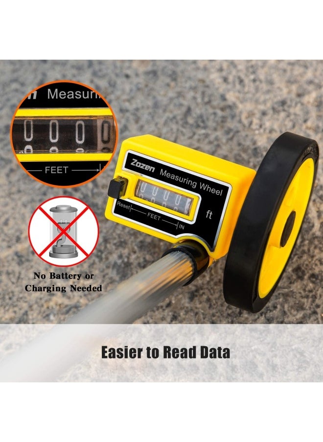 ZOZEN Measuring Wheel 4-Inch Measure Wheel - Scalable Length Measuring Wheel In Feet And Inches  Up To 10 000Ft Walking Measuring Wheel With Carrying Bag.  - Image 5