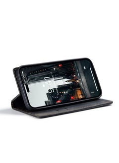CaseMe iPhone 15 Plus Leather Case Wallet Flip Cover Card Slots Magnetic Closure Stand Phone Holder Function Fold Shockproof Protective Full Protection Anti-drop Anti-scratch Accessory For iPhone 15 Plus  - Image 4
