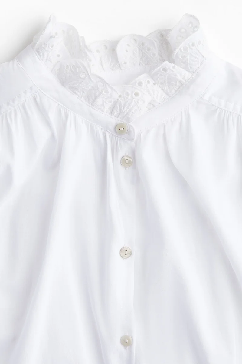 H&M Broderie anglaise-detail blouse