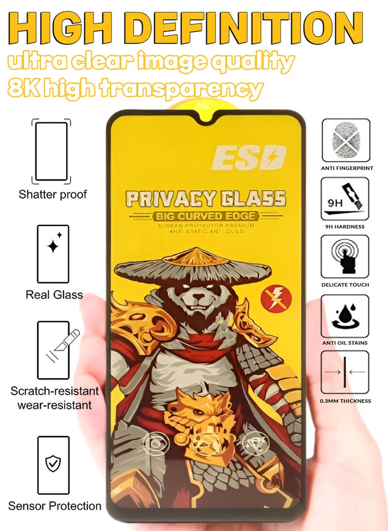 ESD Tempered Dustproof Privacy Glass Screen Protector Compatible For Samsung Galaxy M10 - Image 5
