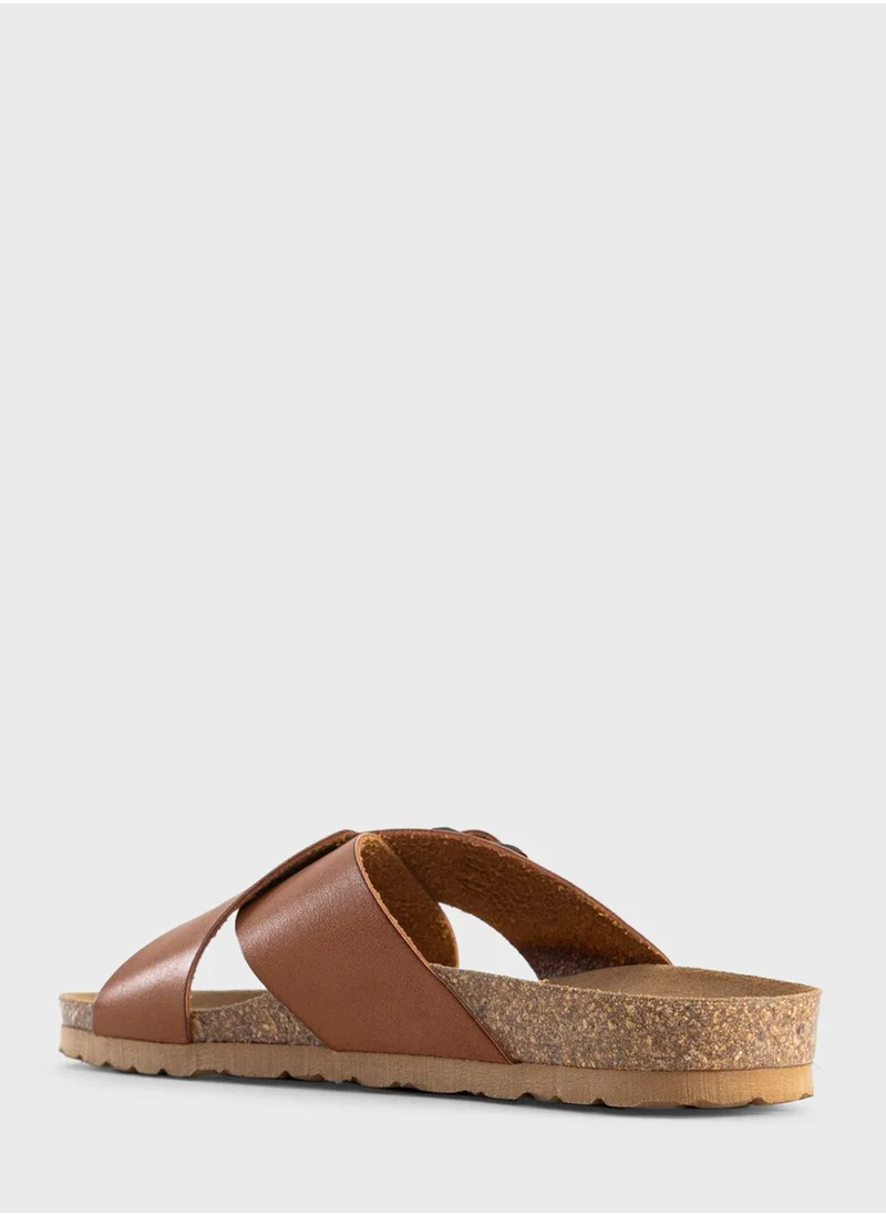 BAYTON Sarria X Strap Wedge Sandals